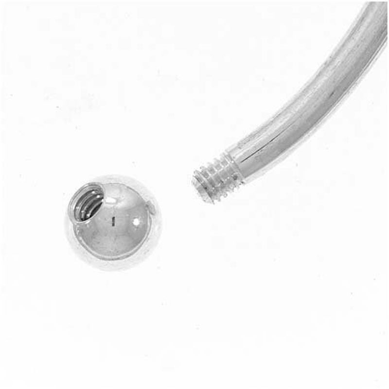 RUBYCA 20pcs White Silver Plated Bangle Bracelet Screw End Ball Cuff Charm Beads DIY Jewelry - Image 4